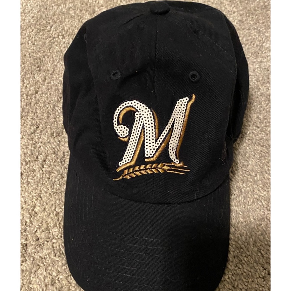 VS Pink Milwaukee Brewers Sequin Baseball Hat